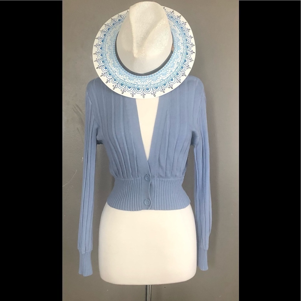 Glassons Blue fitted Cardigan- Medium
